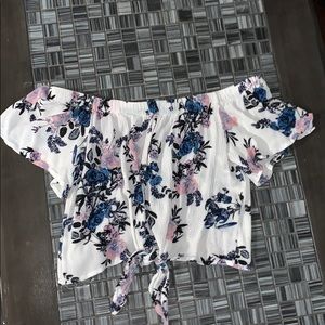 Floral off the shoulder top